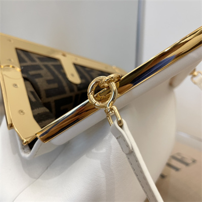 Fen.di FIRST SMALL White Leather Bag