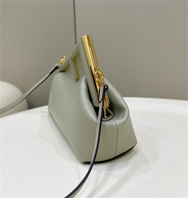 Fen.di FIRST SMALL Pale Green Leather Bag
