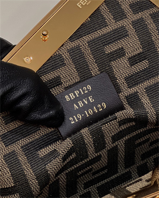 Fen.di FIRST SMALL Dove Grey Leather Bag