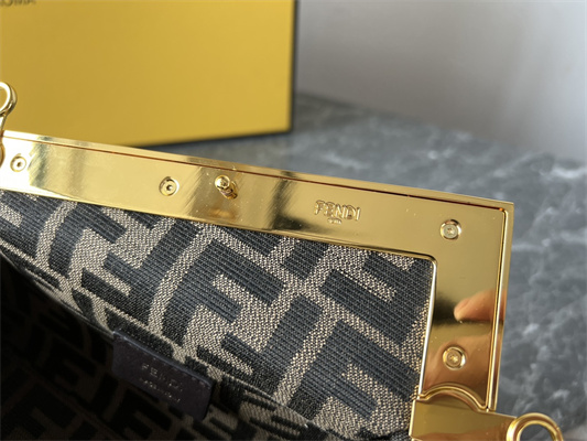 Fen.di FIRST SMALL Yellow Leather Bag