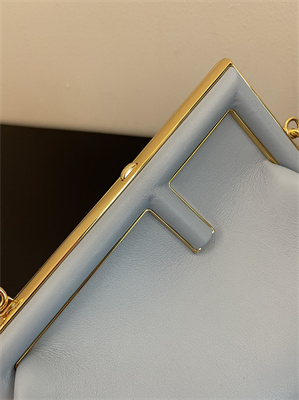 Fen.di FIRST SMALL Blue Leather Bag
