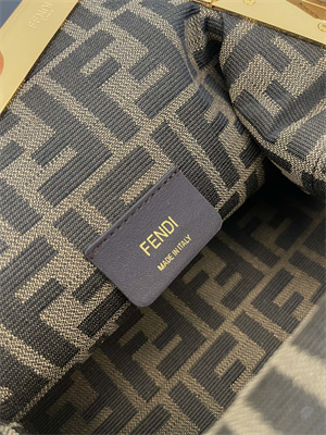 Fen.di FIRST SMALL Beige Leather Bag With Exotic Details