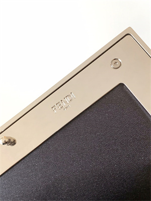 Fen.di FIRST SMALL Silver Leather Bag With Crystal FF Motif