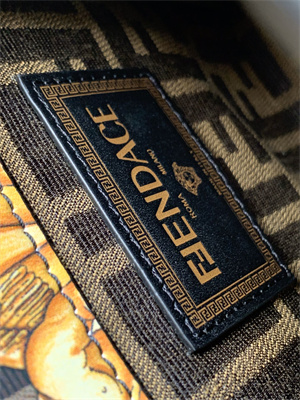 Fen.di Fendace MINI SUNSHINE SHOPPER Multicolor Print Leather Black