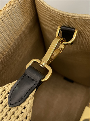 Fen.di SUNSHINE Medium Natural Straw Shopper