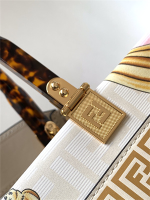 Fen.di FENDACE SUNSHINE Medium Multicolor Printed Leather Shopper