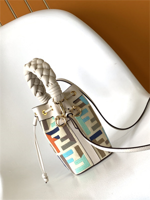 Fen.di MON TRESOR Multicolor Canvas Mini Bag With FF Embroidery