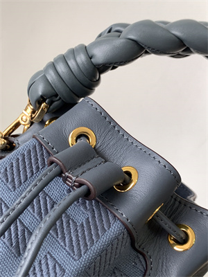 Fen.di MON TRESOR Blue Canvas FF Mini Bag