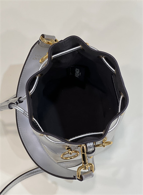Fen.di MON TRESOR Silver Leather Mini Bag