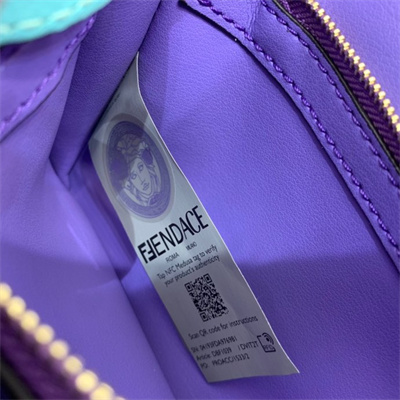 Fen.di Fendace LA Medusa Meidum Handbag Blue