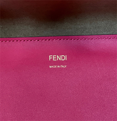 Fen.di SUNSHINE Medium Fuchsia Leather Shopper