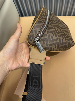 Fen.di Diagonal Multicolor Leather Belt Bag