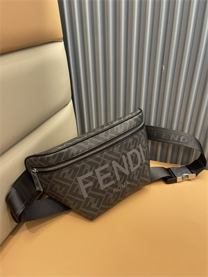 Fen.di Roma Grey Fabric Belt Bag