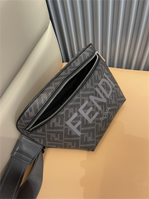 Fen.di Roma Grey Fabric Belt Bag