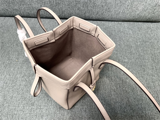 Fen.di ORIGAMI Mini Tourterelle Grey Leather Bag That Can be Transformed