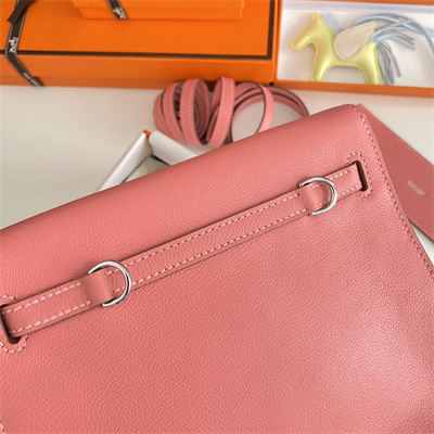 Kelly Danse Bag Evercolor Leather Silver Tone Metal In Rose Lipsur Color HS