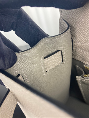 Kelly Sellier Bag Epsom Leather 25/28CM Gold/Silver Hardware In Gris Asphalte Color HS