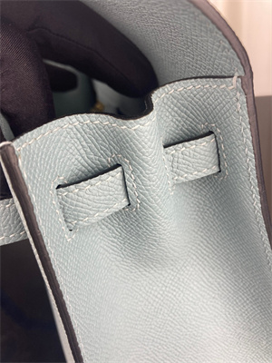 Kelly Sellier Bag Epsom Leather 25/28CM Gold/Silver Hardware In Azure Blue Color HS