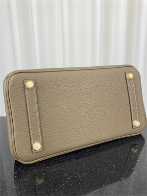 Bir.kin Bag TOGO Leather 25/30/35CM Gold/Silver Hardware In Etoupe Color HS