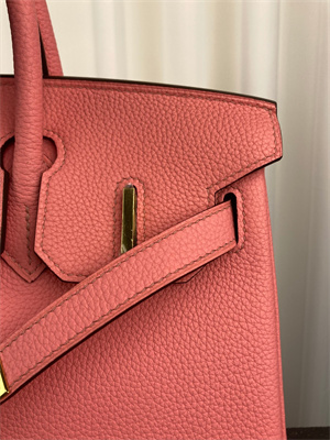 Bir.kin Bag TOGO Leather 25/30/35CM Gold/Silver Hardware In Rose Confetti Color HS