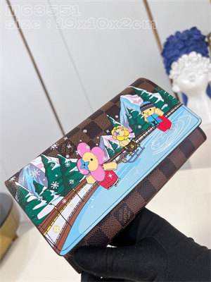 L.V Sarah Wallet Vivienne Holidays Damier Ebene Canvas N63551