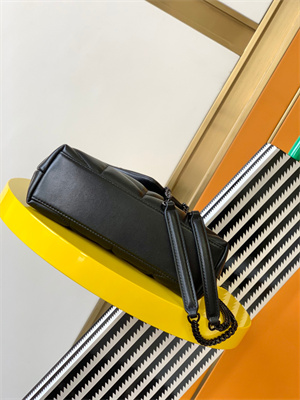 Y.S.L TOY PUFFER In Nappa Lambskin Black Tone Metal Black Color