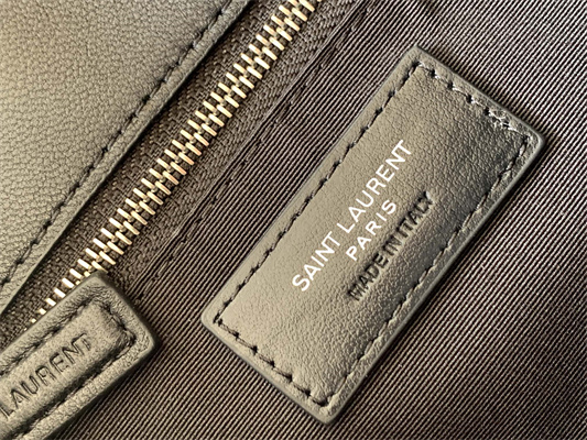 Y.S.L PUFFER SMALL In Nappa Lambskin Black Tone Metal Black Color