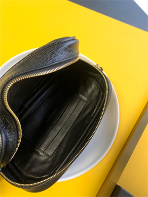 Y.S.L MINI LOU In Black Quilted Grain De Poudre Embossed Leather Gold Tone Metal