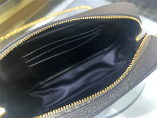 Y.S.L MINI LOU In Blue Quilted Grain De Poudre Embossed Leather Gold Tone Metal