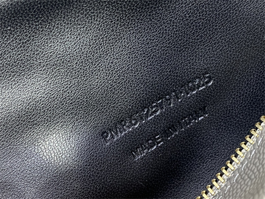 Y.S.L MINI LOU In Blue Quilted Grain De Poudre Embossed Leather Gold Tone Metal