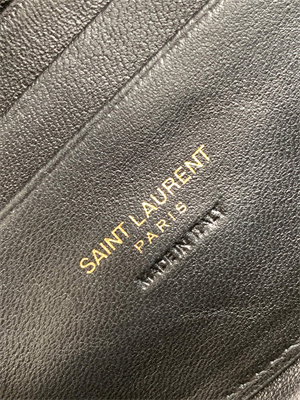 Y.S.L MINI LOU In Beige Quilted Grain De Poudre Embossed Leather Gold Tone Metal