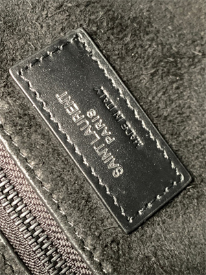 Y.S.L LE 5 A 7 HOBO BAG In Black Smooth Leather Guncolor Tone Metal