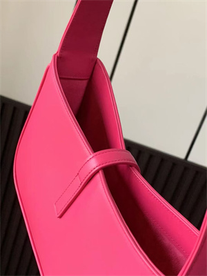 Y.S.L LE 5 A 7 HOBO BAG In Fuchsia Smooth Leather