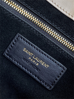 Y.S.L LE 5 A 7 HOBO BAG In Lt Beige Smooth Leather