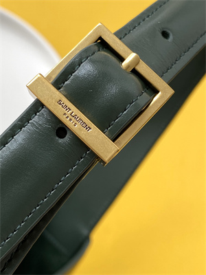 Y.S.L LE 5 A 7 HOBO BAG In Dk Green Smooth Leather