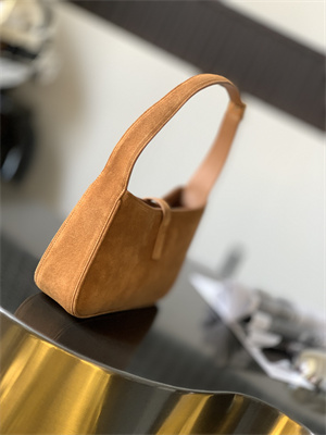 Y.S.L LE 5 A 7 HOBO BAG In Brown Suede Leather