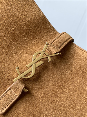 Y.S.L LE 5 A 7 HOBO BAG In Brown Suede Leather