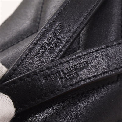 Y.S.L LOULOU MEDIUM In Black Quilted Calfskin Leather Silver Tone Metal