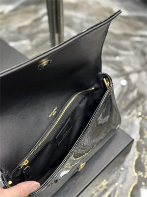 Y.S.L KATE 99 IN PATENT LEATHER Black Color Gold Tone Metal