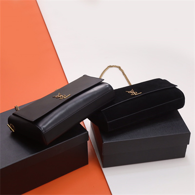 Y.S.L REVERSIBLE KATE MEDIUM Gold Tone Metal Black Color