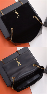 Y.S.L REVERSIBLE KATE MEDIUM Gold Tone Metal Black Color