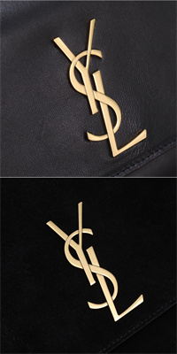 Y.S.L REVERSIBLE KATE SMALL Gold Tone Metal Black Color