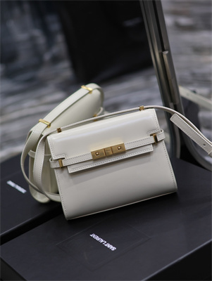 y.s.l manhattan mini crossbody bag in box Sa**t Lau*nt white color
