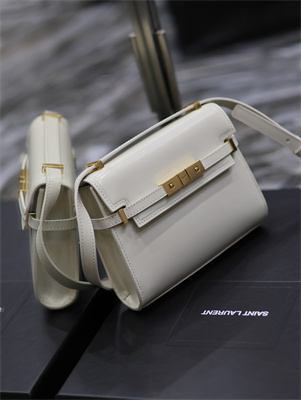y.s.l manhattan mini crossbody bag in box Sa**t Lau*nt white color