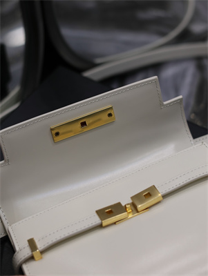 y.s.l manhattan mini crossbody bag in box Sa**t Lau*nt white color