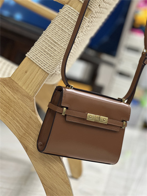 y.s.l manhattan mini crossbody bag in box Sa**t Lau*nt brown color