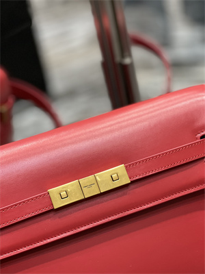 y.s.l manhattan shoulder bag in box Sa**t Lau*nt red color