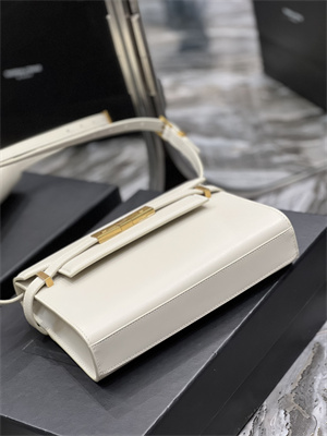 y.s.l manhattan small shoulder bag in box Sa**t Lau*nt white color