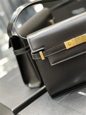 y.s.l manhattan small shoulder bag in box Sa**t Lau*nt black color
