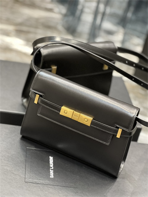 y.s.l manhattan small shoulder bag in box Sa**t Lau*nt black color